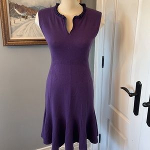 COPY - $395 Elie Tahari purple cashmere sleeveless dress size medium